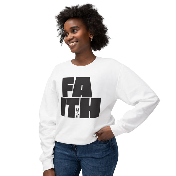 FAITH WORKS Unisex Lightweight Crewneck Sweatshirt